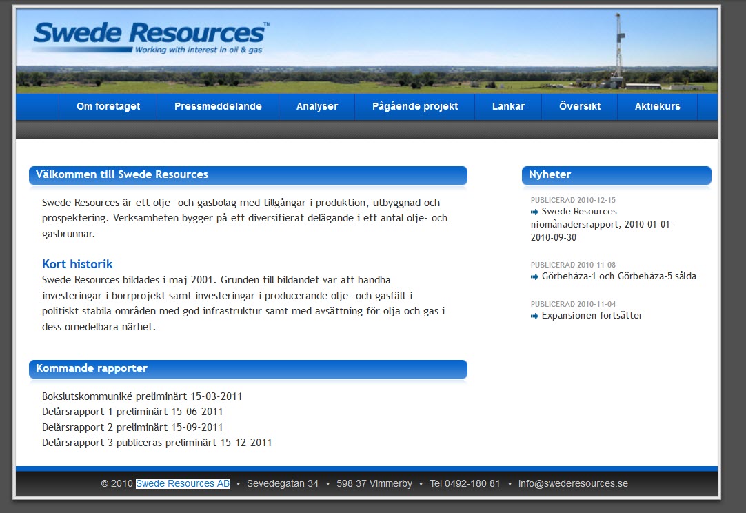 Sweden resources hemsida